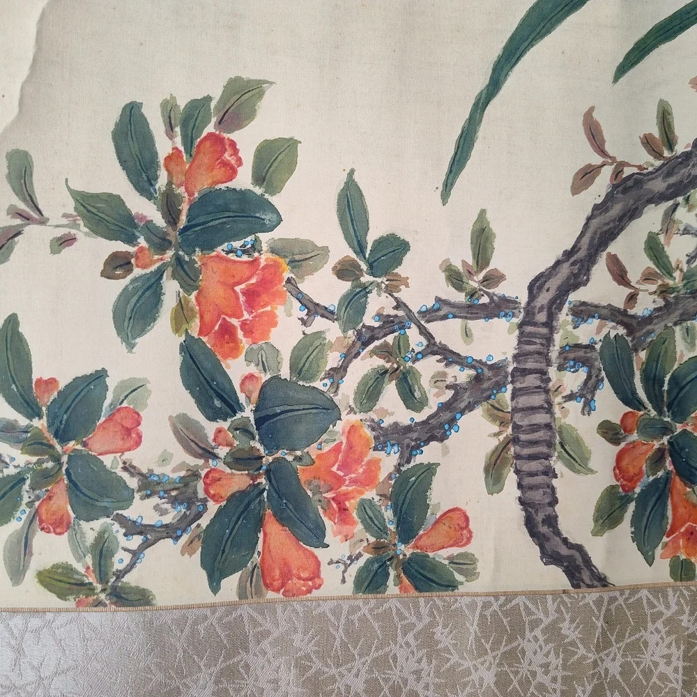 Zhang Xiong (Qing Dynasty) Hand Painted Silk On Paper Scroll, 1878